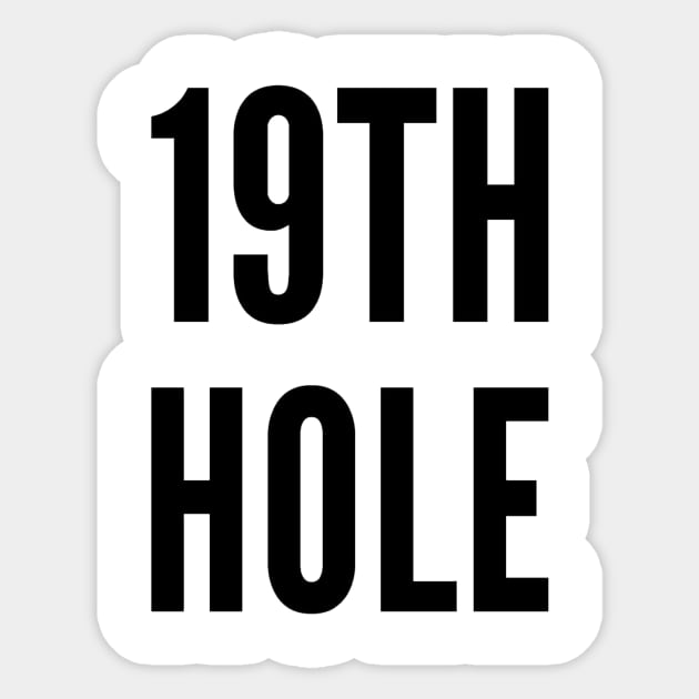 19TH Hole Golf T-Shirts Sticker by GolfApparel1